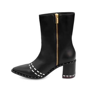 Black embroidery woven melody boots 4
