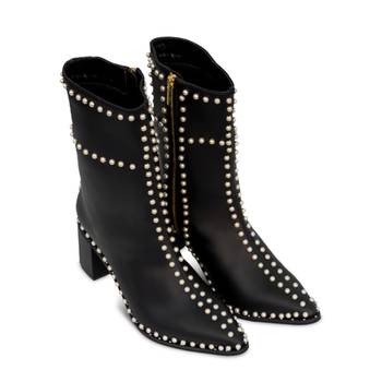 Black embroidery the pearl boots 4