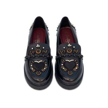 Black embroidery dolce vita loafer heels 3