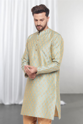 Art silk printed kurta pajama 4