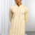 Fawn Viscose Embroidered Mirror work kurta