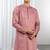 Pink Viscose Embroidered Mirror work kurta