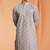 Grey Cotton printed kurta pajama