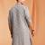 Grey Cotton printed kurta pajama