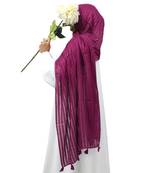 Ana women's cotton viscose magenta hijab - elegant, breathable, and versatile