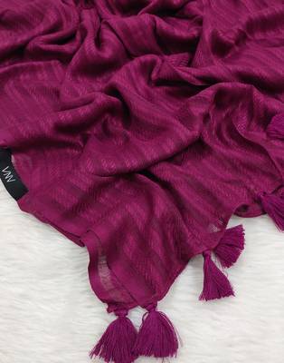 Ana women's cotton viscose magenta hijab - elegant, breathable, and versatile 2