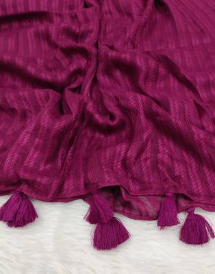 Ana women's cotton viscose magenta hijab - elegant, breathable, and versatile 3