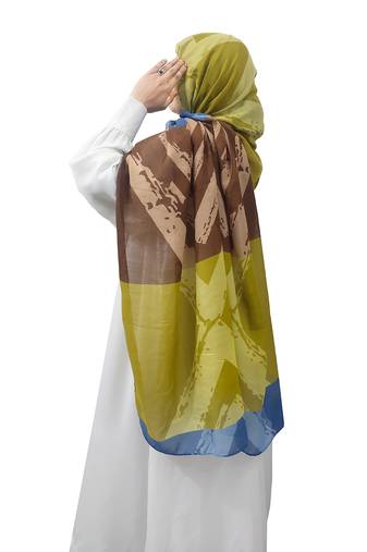 Ana women's multi-color  hijab - 80x40 inches, printed, flowy, and versatile styling