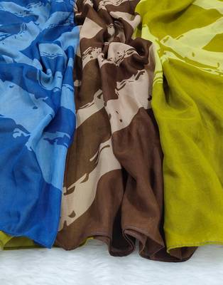 Ana women's multi-color  hijab - 80x40 inches, printed, flowy, and versatile styling 3