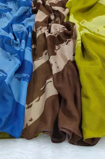 Ana women's multi-color  hijab - 80x40 inches, printed, flowy, and versatile styling