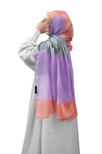 Ana multi-color printed  hijab - stylish, soft, and versatile