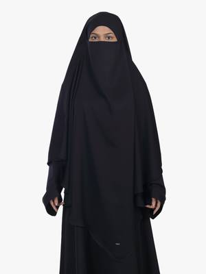 Ana black khimar with niqab - comfortable and versatile wear for women 1