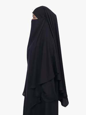 Ana black khimar with niqab - comfortable and versatile wear for women 2