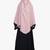 Ana blush pink khimar with built-in niqab for women - comfortable and elegant for daily wear