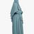 Ana turkish blue khimar for women - comfortable fit with built-in niqab for casual and ethnic wear