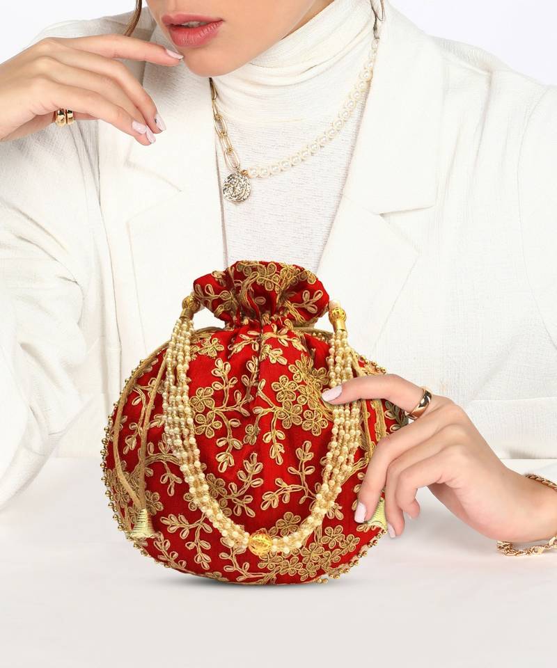 Clemira Hand Worked Mulri Purpose Potli Bag