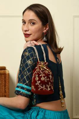 Clemira Hand Worked Mulri Purpose Potli Bag 1