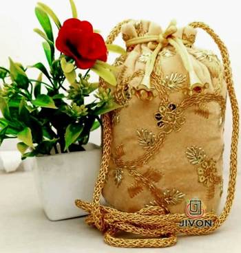 Clemira Hand Worked Mulri Purpose Potli Bag 4