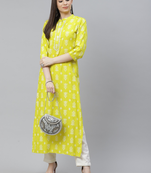 Mokshi women's rayon printed straight kurta