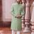 Men's pista green woven sherwani