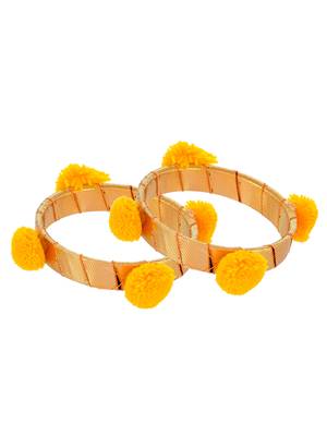 Haldi artificial flower jewellery set 3