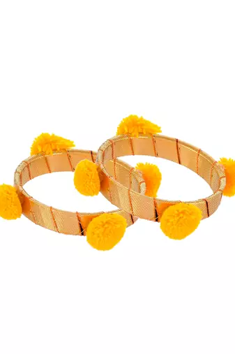 Haldi artificial flower jewellery set