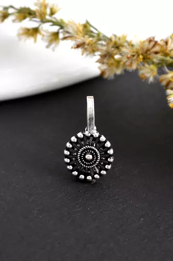 Oxidised silver chain pendant combo