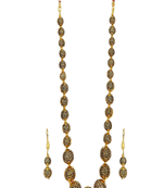 Runjhun antique mala necklace with gold plating for women