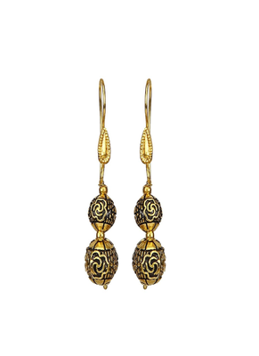 Runjhun antique mala necklace with gold plating for women 3