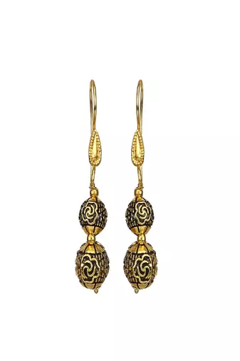 Runjhun antique mala necklace with gold plating for women