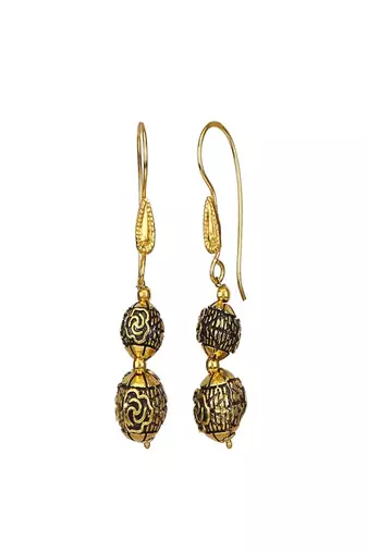 Runjhun antique mala necklace with gold plating for women