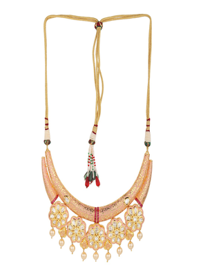 Runjhun wedding golden kundan necklace sets for womens & girls 3