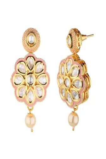 Runjhun wedding golden kundan necklace sets for womens & girls