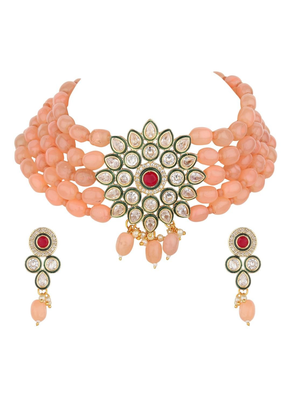 Runjhun royal kundan bridal jewelry set | choker necklace set 1