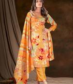 Premium muslin digital print with handwork ans sequined salwar suit