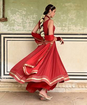 Sindhuri anarkali set 5