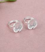 Set of two silver plated handcrafted toe rings