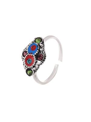 Multicolor oxidised toe ring bichiya 4