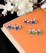 Set of 3 colorful meenakari toerings