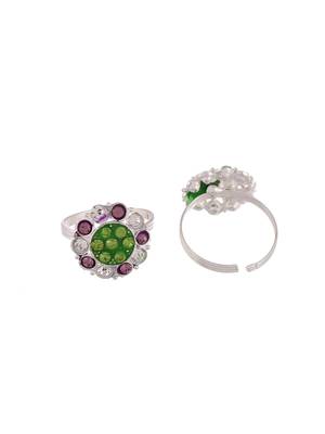 Set of 3 colorful meenakari toerings 4