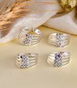 Set of 2 silver plated everyday wear bichiya