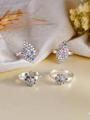 Set of 2 silver plated everyday wear bichiya 1