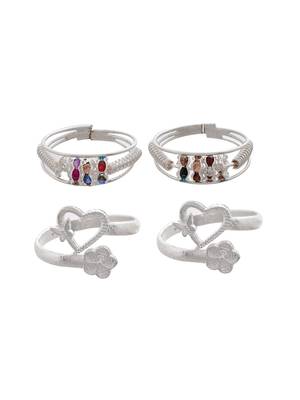 Set of 2 silver toe rings 3