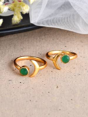 Gold plated adjustable toe ring 1