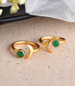 Gold plated adjustable toe ring