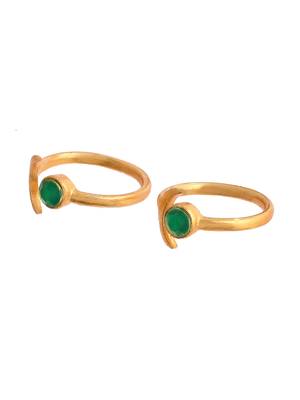 Gold plated adjustable toe ring 3