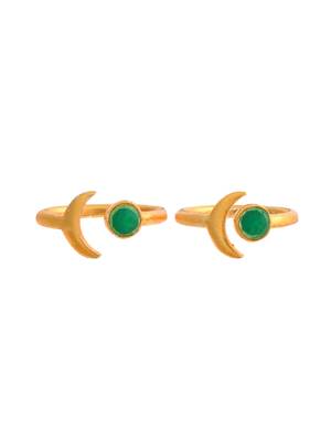 Gold plated adjustable toe ring 4