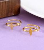 Gold plated floral handcrafted casual toe ring