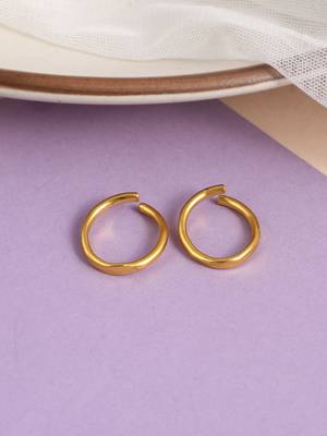 Gold plated adjustable toe ring for women 1