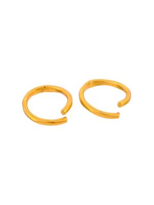Gold plated adjustable toe ring for women 3